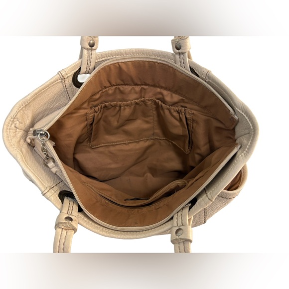 The Sak Landis Multi-Color Leather Tote in Cream, Brown, Green - Picture 5 of 10